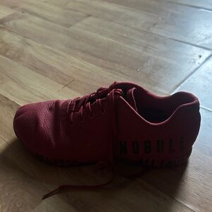 NOBULL trainer red love peace men’s size 12.5 used  CrossFit